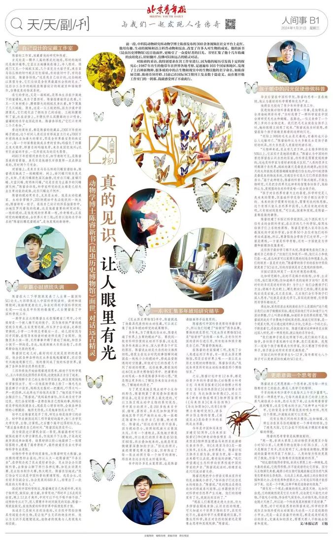 北京青年报对陈睿博士的报道